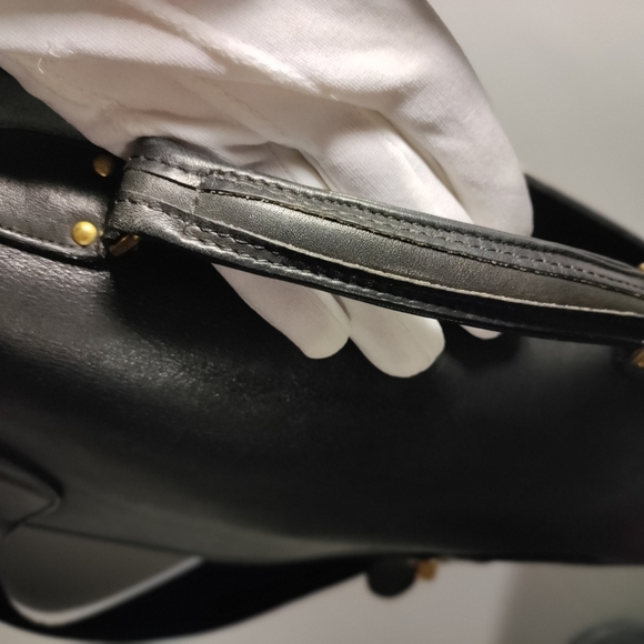 RARE Vintage 80’s Collector Condition Coach Courier Bag # 9800 in Black Leather. - Picture 5 of 12